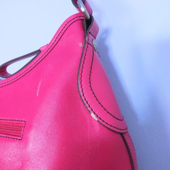 Etienne Aigner Smooth Leather Pink Hobo/Shoulder Bag Scottsdale Collection FLAWS - Picture 5 of 16